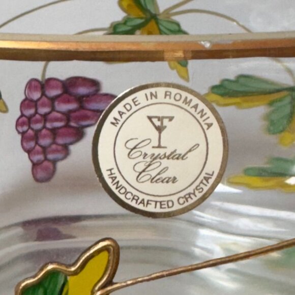 Crystal Clear Handcrafted Crystal Bowl Vintage Large 9 in - Picture 7 of 13